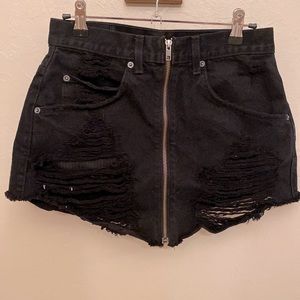 Carmar black front tipper skirt